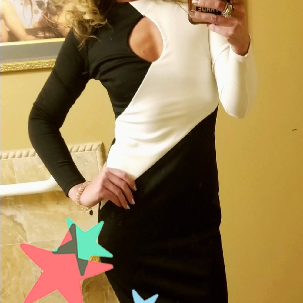 COLOR BLOCK BODYCON DRESS